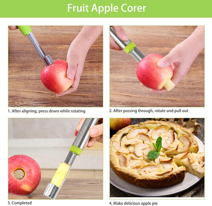 Vegetable Corer Tool, 6 Pcs Stainless Steel Fruit and Vegetable Corer Tools for Home Kitchen Cherry Pear Jujube Zucchini Chili