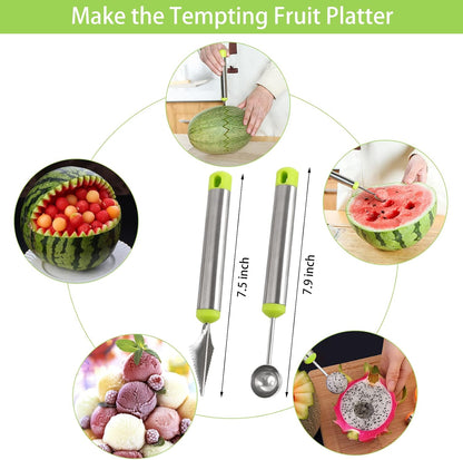 Vegetable Corer Tool, 6 Pcs Stainless Steel Fruit and Vegetable Corer Tools for Home Kitchen Cherry Pear Jujube Zucchini Chili