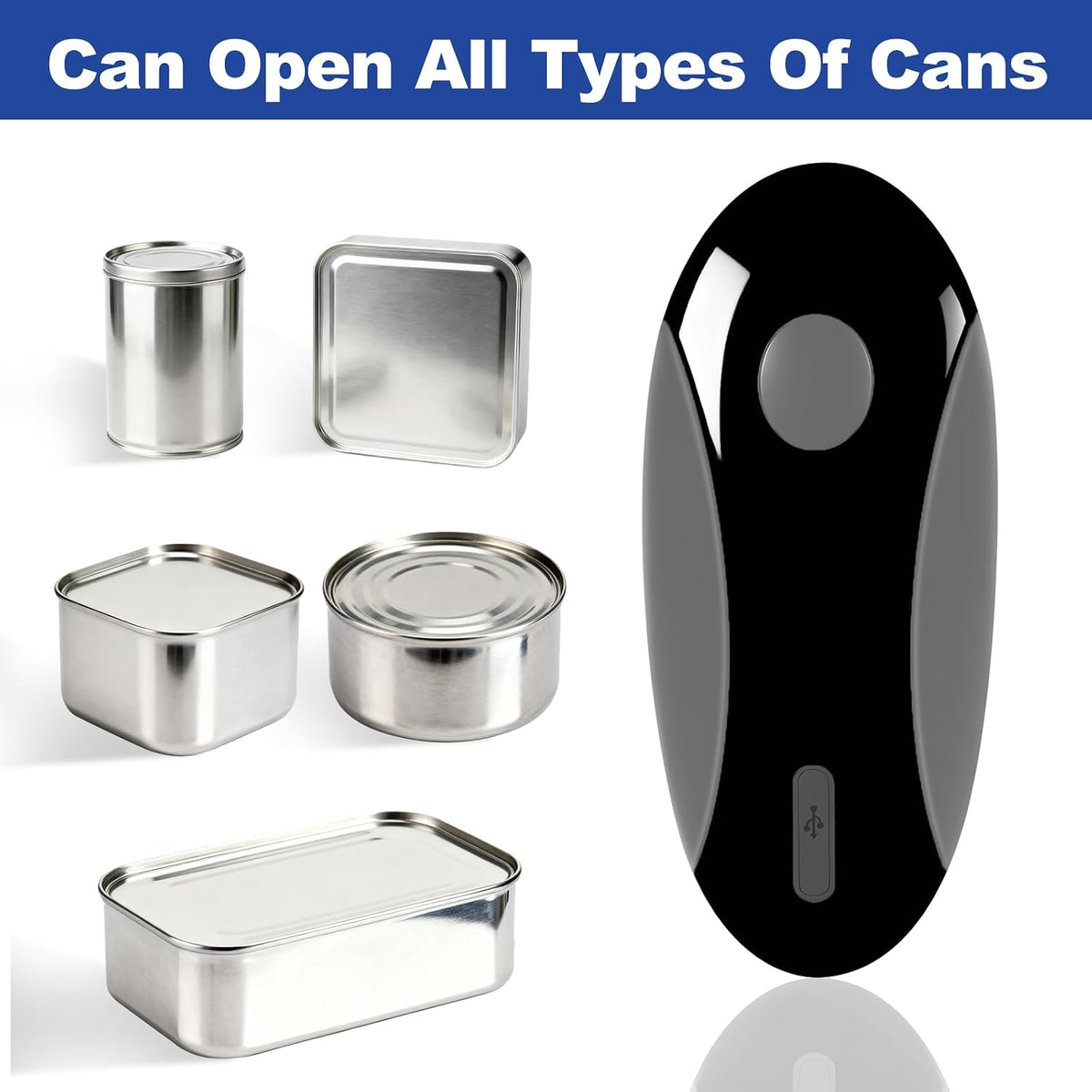 Rechargeable Electric Can Opener for Seniors, Automatic Can Opener Electric
