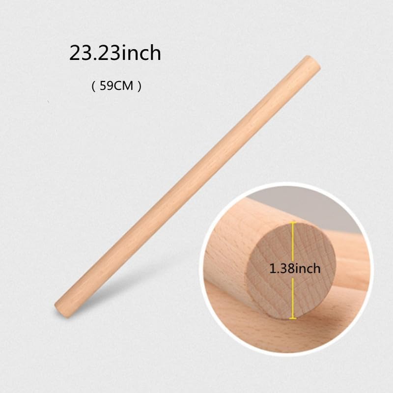 Extra Long Pasta Rolling Pin，31.1×1.38inch/79×3.5cm