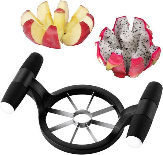 Apple Slicer, 7.5 Inch Extra Large Apple Cutter, 8-Blade Stainless Steel Fruit Slicer, Anti-Slip Rubber Handle for Pears, Potatoes, Tomatoes, Onion