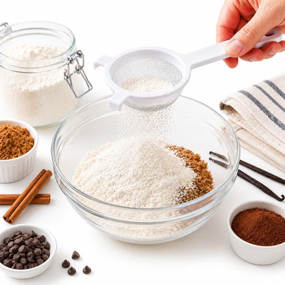 Kitchen Double-Ear Fine Mesh Strainers, 4 Sizes, BPA Free, Non Reactive