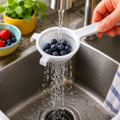Kitchen Double-Ear Fine Mesh Strainers, 4 Sizes, BPA Free, Non Reactive