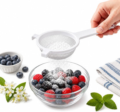 Kitchen Double-Ear Fine Mesh Strainers, 4 Sizes, BPA Free, Non Reactive