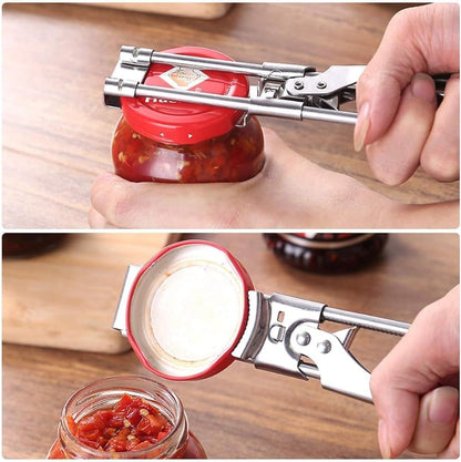 Master Jar & Bottle Opener,Adjustable Multifunctional Stainless Steel Can Opener Jar Lid Gripper,Manual,Kitchen Accessories（Silver）