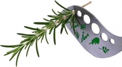 Herb Stripper Tool with 9 Sizing Holes Food-Grade Stainless Steel Leaf Remover for Cooking, Compact Kitchen Gadget with Blade & Safety Cover for collards parsley cilantro goji