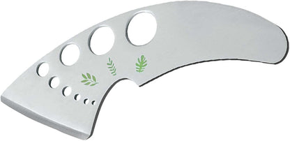 Herb Stripper Tool with 9 Sizing Holes Food-Grade Stainless Steel Leaf Remover for Cooking, Compact Kitchen Gadget with Blade & Safety Cover for collards parsley cilantro goji