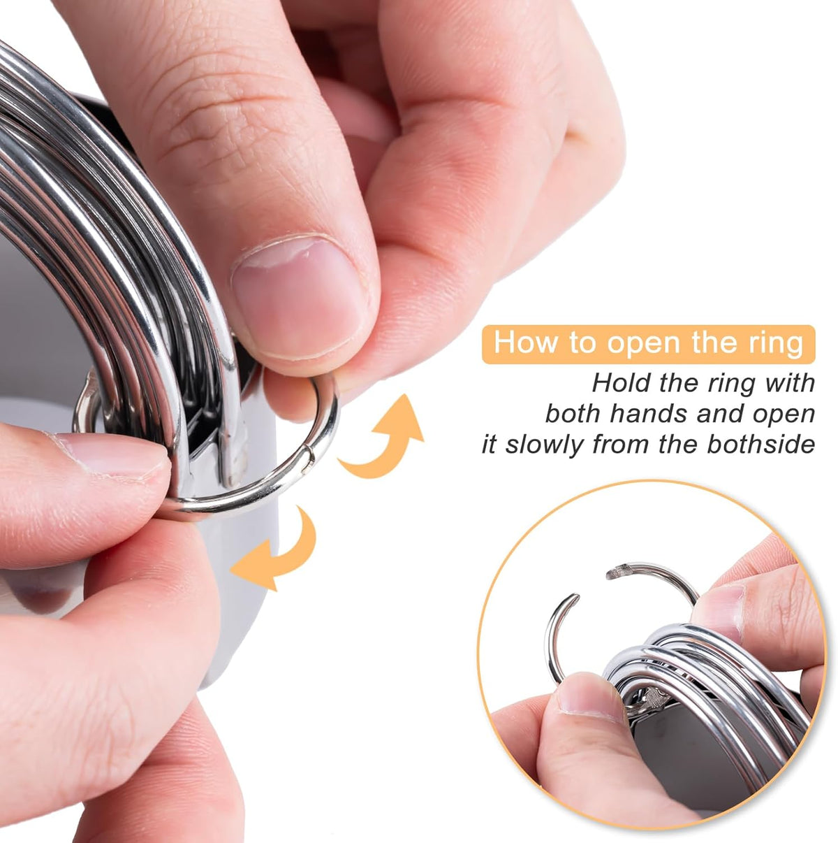 Biscuit Cutter Set, Round Cookie Cutters with Handle | 5 Pieces Stainless Steel Circle Professional Baking Dough Tools for Cake