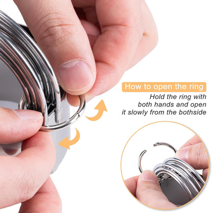 Biscuit Cutter Set, Round Cookie Cutters with Handle | 5 Pieces Stainless Steel Circle Professional Baking Dough Tools for Cake