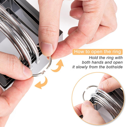 Biscuit Cutter Set, Round Cookie Cutters with Handle | 5 Pieces Stainless Steel Circle Professional Baking Dough Tools for Cake