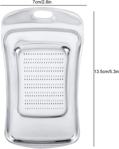 Ginger Grater, Thicken Stainless Steel Ginger Grater Wasabi Garlic Grinding Tools Cheese Grater Not Easily Deformed Garlic Masher,Dishwasher Safe