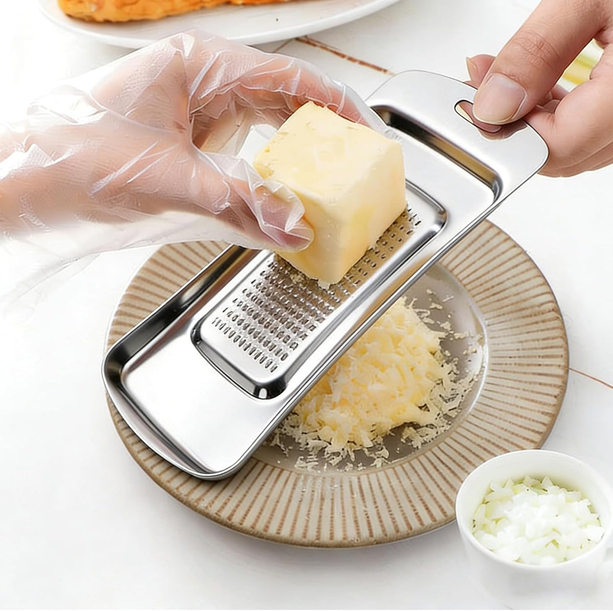 Ginger Grater, Thicken Stainless Steel Ginger Grater Wasabi Garlic Grinding Tools Cheese Grater Not Easily Deformed Garlic Masher,Dishwasher Safe