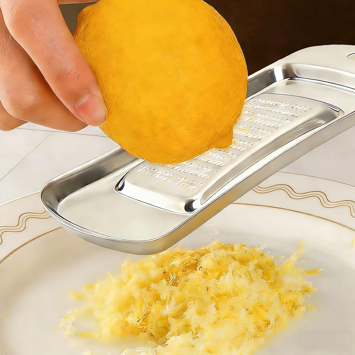 Ginger Grater, Thicken Stainless Steel Ginger Grater Wasabi Garlic Grinding Tools Cheese Grater Not Easily Deformed Garlic Masher,Dishwasher Safe