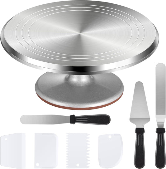 Aluminum Cake Turntable Rotating Decorating Kits for Cake Cupcake