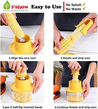 Corn Cob Stripper Tool, Corn Peeler Quickly Remove Kernels From Corn