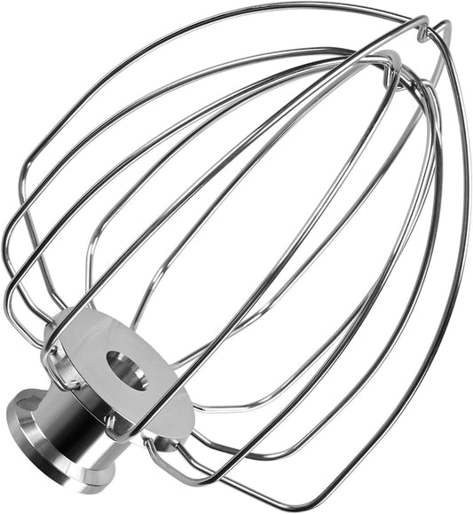 Mixer Attachments for KitchenAid 4.5–5 Quart Tilt-Head Stand Mixers – Compatible with Artisan & Classic – Beaters, Whisks, Dough Hooks & Attachment Sets (6-wire Whip, Stainless Steel)