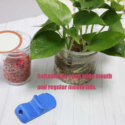 Canning Jar Opener, Mason Jar Opener Canning Tools for Releases Aluminum Vacuum Seal on all Wide Mouth and Regular Mouth Lids,Red