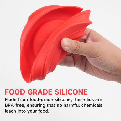 Silicone Replacement Lid Only Fit For Anchor Hocking 1-Cup, 2-Cup, 4-Cup Glass Measuring Cup, Reusable & Durable, Dishwasher, Microwave Safe (Cup not Included)