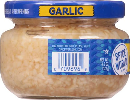 Squeezable Minced Garlic – Value 20oz Garlic Container – Ready-to-Use Seasonings for Cooking, Simply Squeeze the Convenient Package to Easily Add Flavor Without the Prep Work or Mess