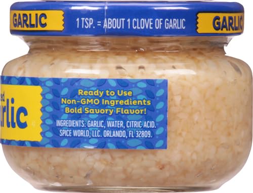 Squeezable Minced Garlic – Value 20oz Garlic Container – Ready-to-Use Seasonings for Cooking, Simply Squeeze the Convenient Package to Easily Add Flavor Without the Prep Work or Mess