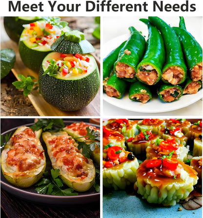Jalapeno Pepper Corer Stainless Steel Zucchini Cucumber Corers Pepper Seed Remover Tool