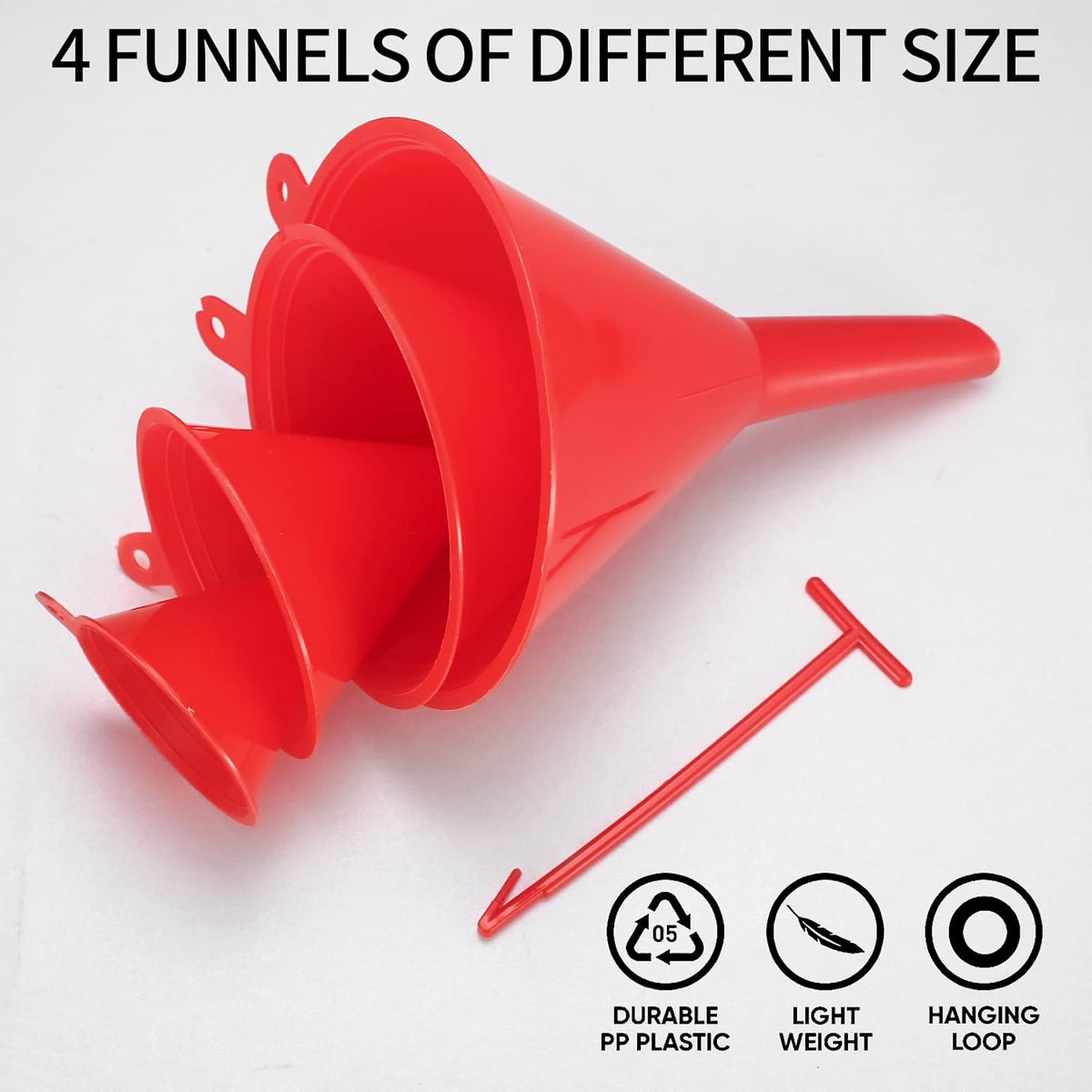 8 Pcs Plastic Funnel Set Wide Mouth Multipurpose Oil Filling Tool | Kitchen Laboratory Garage Car Liquids Oil Dry Goods Bottles Container