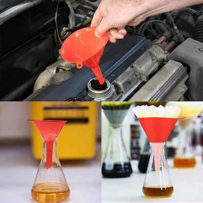 8 Pcs Plastic Funnel Set Wide Mouth Multipurpose Oil Filling Tool | Kitchen Laboratory Garage Car Liquids Oil Dry Goods Bottles Container