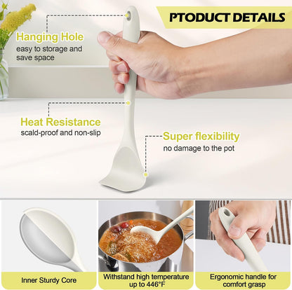 Silicone Cooking Utensil Set, 15pcs Kitchen Utensils with Holder