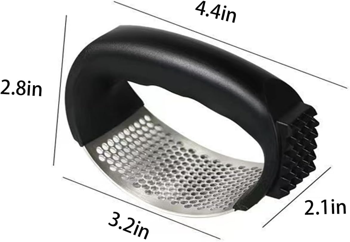 Stainless Steel Garlic Press, Garlic Press Rocker Crusher Masher,Garlic Smasher, Portable Manual Heavy Duty Garlic Mincer, Garlic Chopper (1Pack)