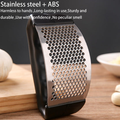 Stainless Steel Garlic Press, Garlic Press Rocker Crusher Masher,Garlic Smasher, Portable Manual Heavy Duty Garlic Mincer, Garlic Chopper (1Pack)