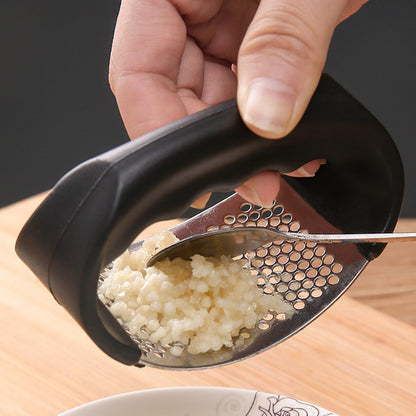 Stainless Steel Garlic Press, Garlic Press Rocker Crusher Masher,Garlic Smasher, Portable Manual Heavy Duty Garlic Mincer, Garlic Chopper (1Pack)