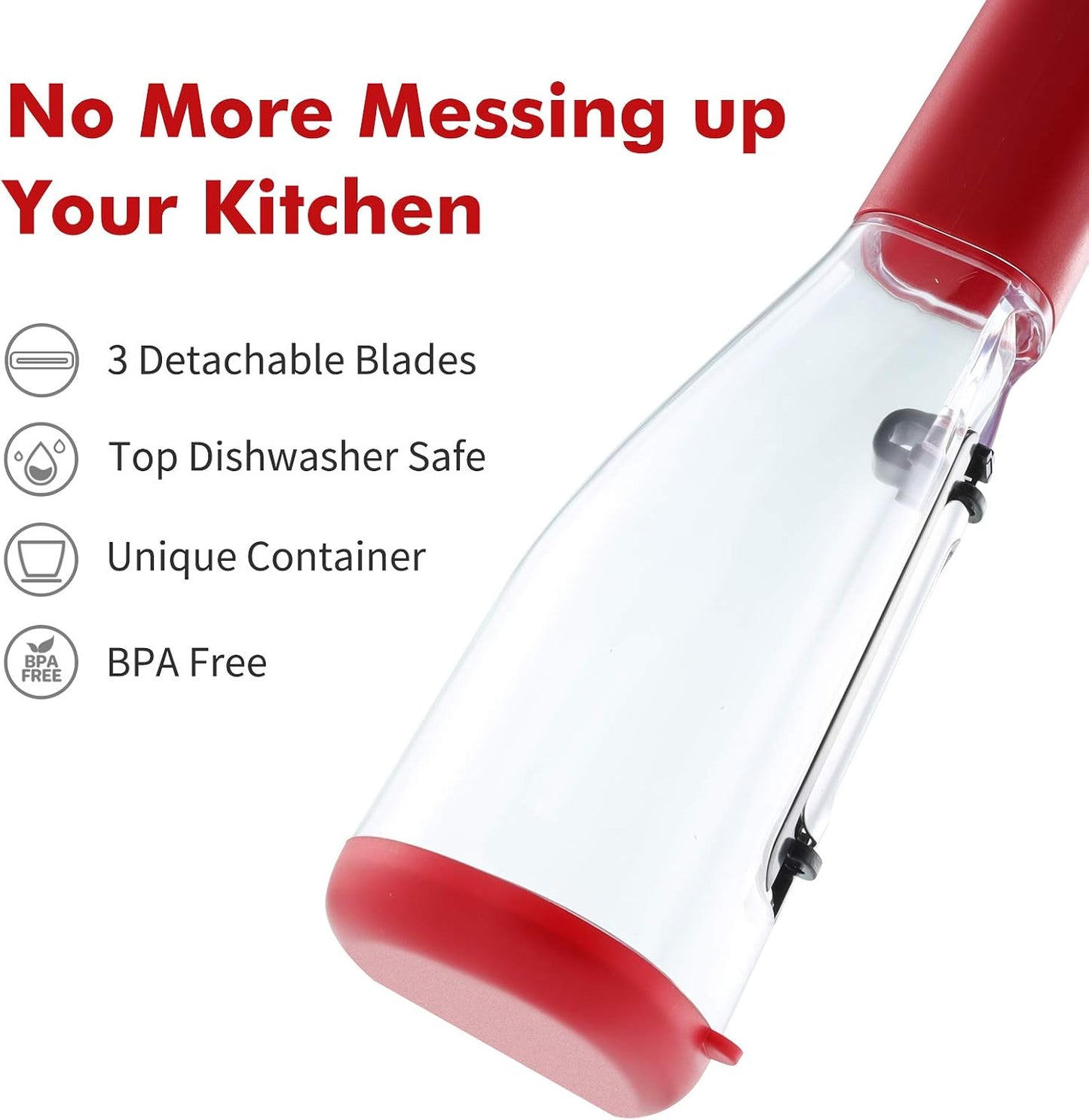 Vegetable Peeler with Container Kitchen Peeler, Slicer Shredders with 3 Interchangeable Blades Julienne Peeler for Veggies and Fruits