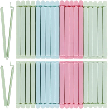 40 PCS Sealing Clip Bag Plastic Bag Chip Clips Large Size Food Bag Clips for Food Storage Kitchen and Home (5.9in x20, 4.72in x20)