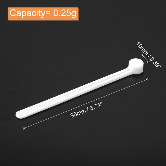 30Pcs Teaspoon Micro Scoops 250 Milligram Mini Powder Scoops Mini Measuring Spoons for Measuring Cosmetics Powders Coffee, White