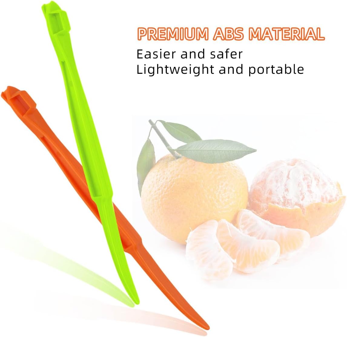 6 Pack Orange Peeler Tool Citrus Fruit Opener Kitchen Cutter Plastic Orange Peelers Tools Lemon Citrus Remover Easy Open Citrus Peel Cutter Vegetable Slicer Kitchen Accessories (Orange + Green)