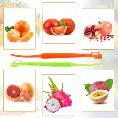 6 Pack Orange Peeler Tool Citrus Fruit Opener Kitchen Cutter Plastic Orange Peelers Tools Lemon Citrus Remover Easy Open Citrus Peel Cutter Vegetable Slicer Kitchen Accessories (Orange + Green)