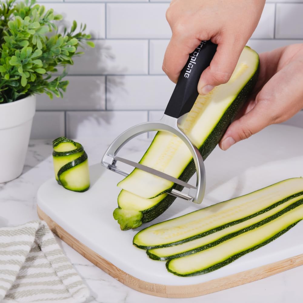 XL Professional Y-Peeler – Extra Wide Stainless Steel Blade Ideal for Potatoes Squash Pumpkin Zucchini and more, Soft-Touch Handle, Dishwasher Safe, Multi-Use Peeler for Vegetables, Fruits