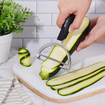 XL Professional Y-Peeler – Extra Wide Stainless Steel Blade Ideal for Potatoes Squash Pumpkin Zucchini and more, Soft-Touch Handle, Dishwasher Safe, Multi-Use Peeler for Vegetables, Fruits