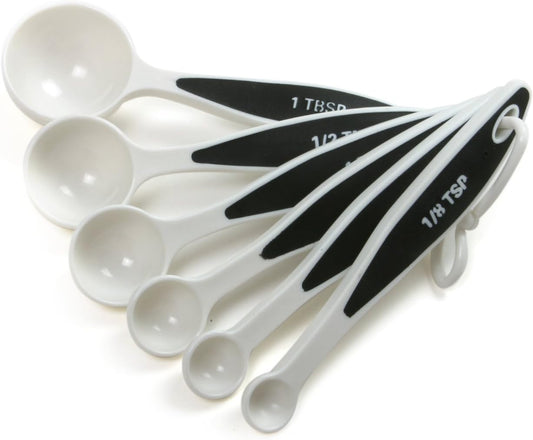 White Grip-EZ 6-Piece Measuring Spoons Set, One Size