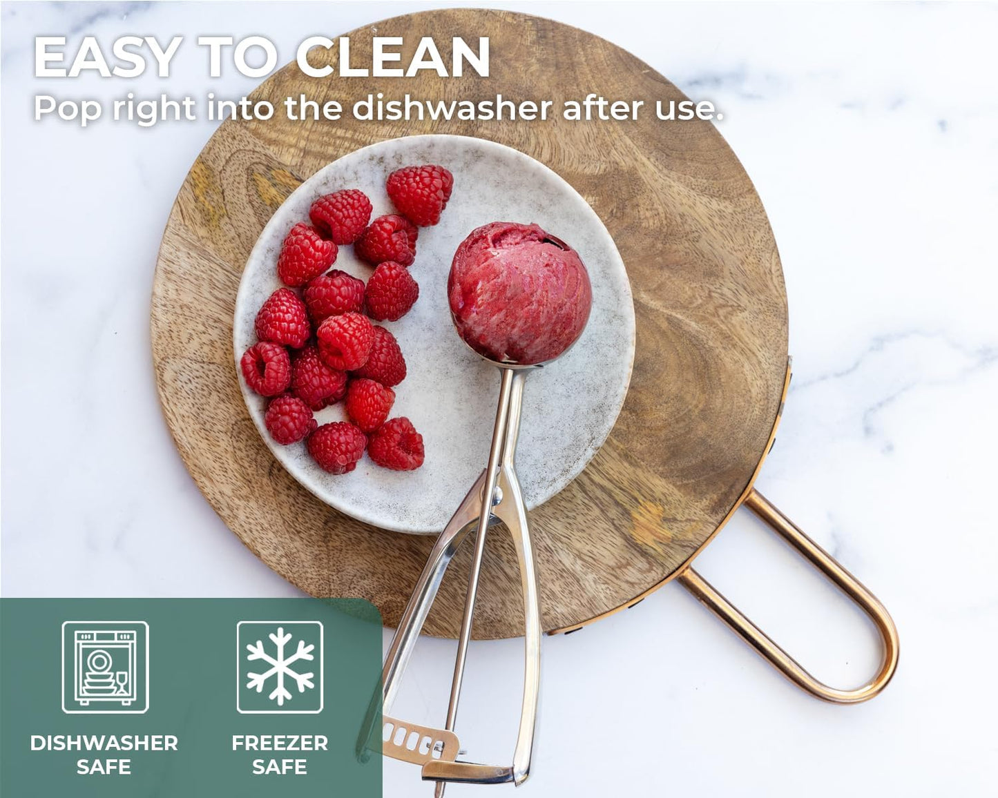 Saffron & Sage Stainless Steel Cookie Scoop - 2 Tbsp Heavy Duty Cookie Dough Scoop, Comfortable Handles with Smooth Spring Action Releases Food Easily, Multipurpose, Rust Resistant and Dishwasher Safe
