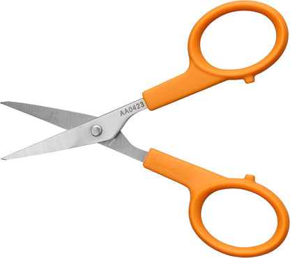 Premier No. 5 Micro-Tip Orange-Handled Fabric Scissors, Double Loop Handle, Sewing and Craft Scissors, Orange