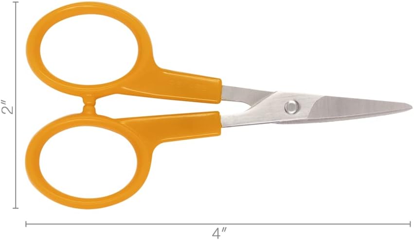 Premier No. 5 Micro-Tip Orange-Handled Fabric Scissors, Double Loop Handle, Sewing and Craft Scissors, Orange