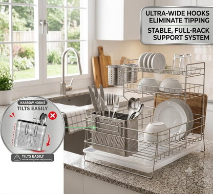 SUS 304 Silverware Basket for Dish Rack, Hanging Utensil Holder