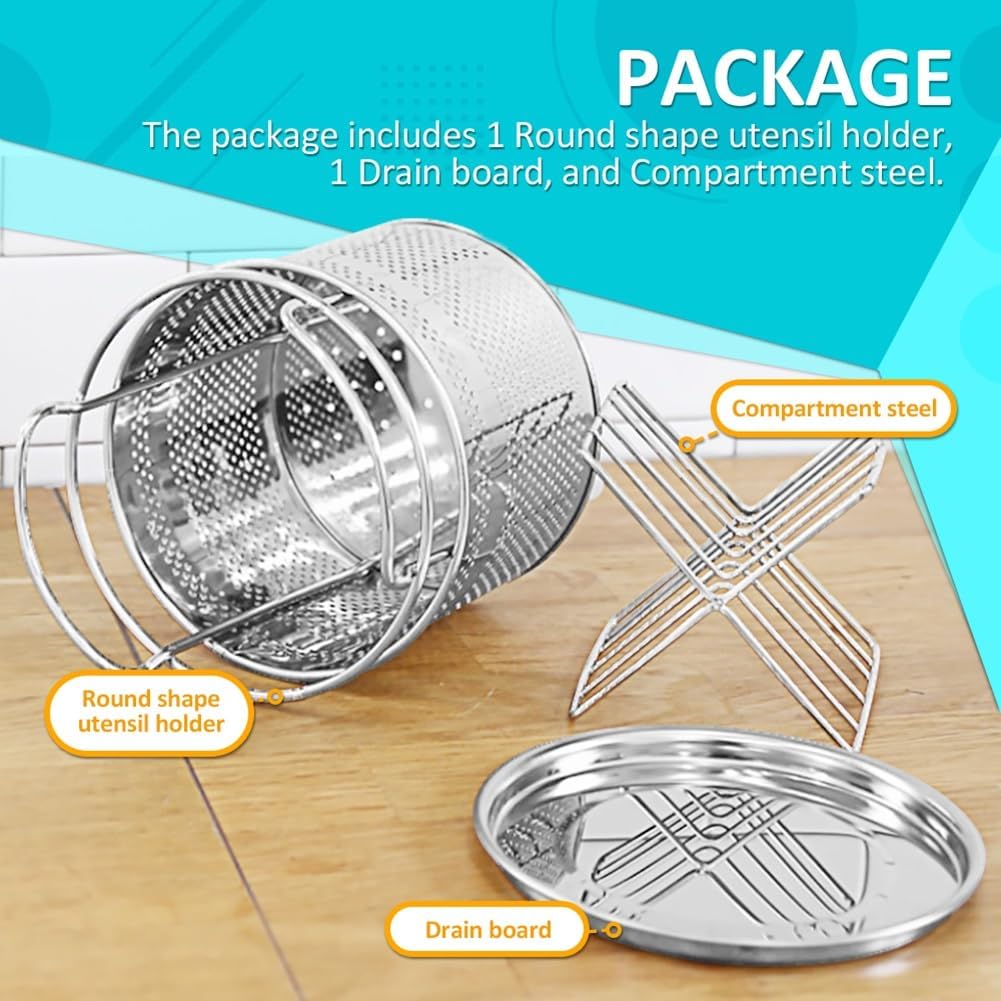 SUS 304 Silverware Basket for Dish Rack, Hanging Utensil Holder