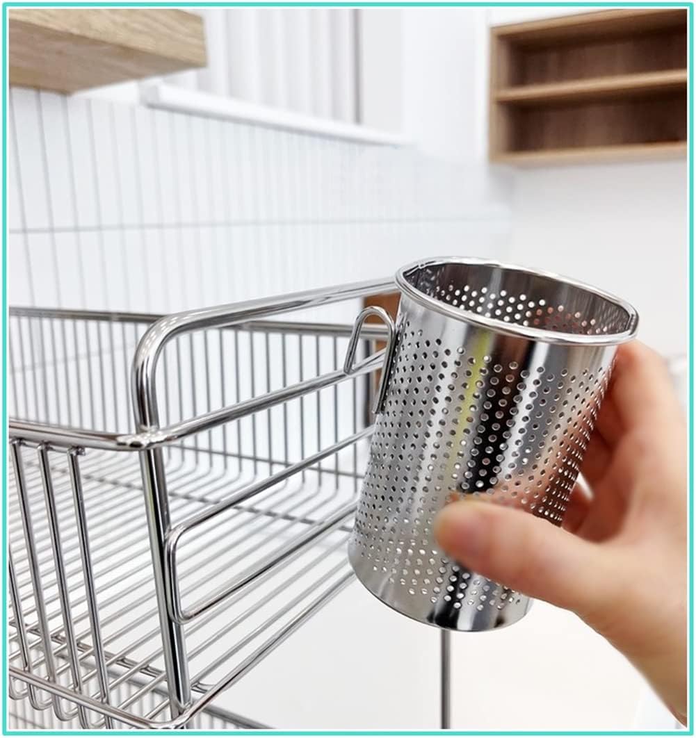 SUS 304 Silverware Basket for Dish Rack, Hanging Utensil Holder
