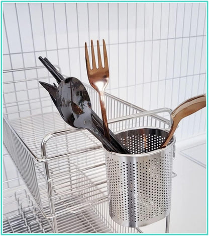 SUS 304 Silverware Basket for Dish Rack, Hanging Utensil Holder