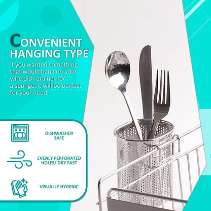 SUS 304 Silverware Basket for Dish Rack, Hanging Utensil Holder