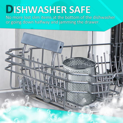 SUS 304 Silverware Basket for Dish Rack, Hanging Utensil Holder