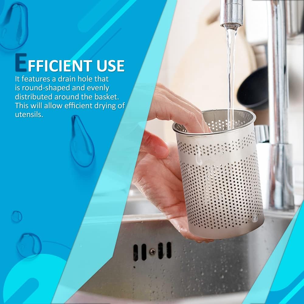 SUS 304 Silverware Basket for Dish Rack, Hanging Utensil Holder