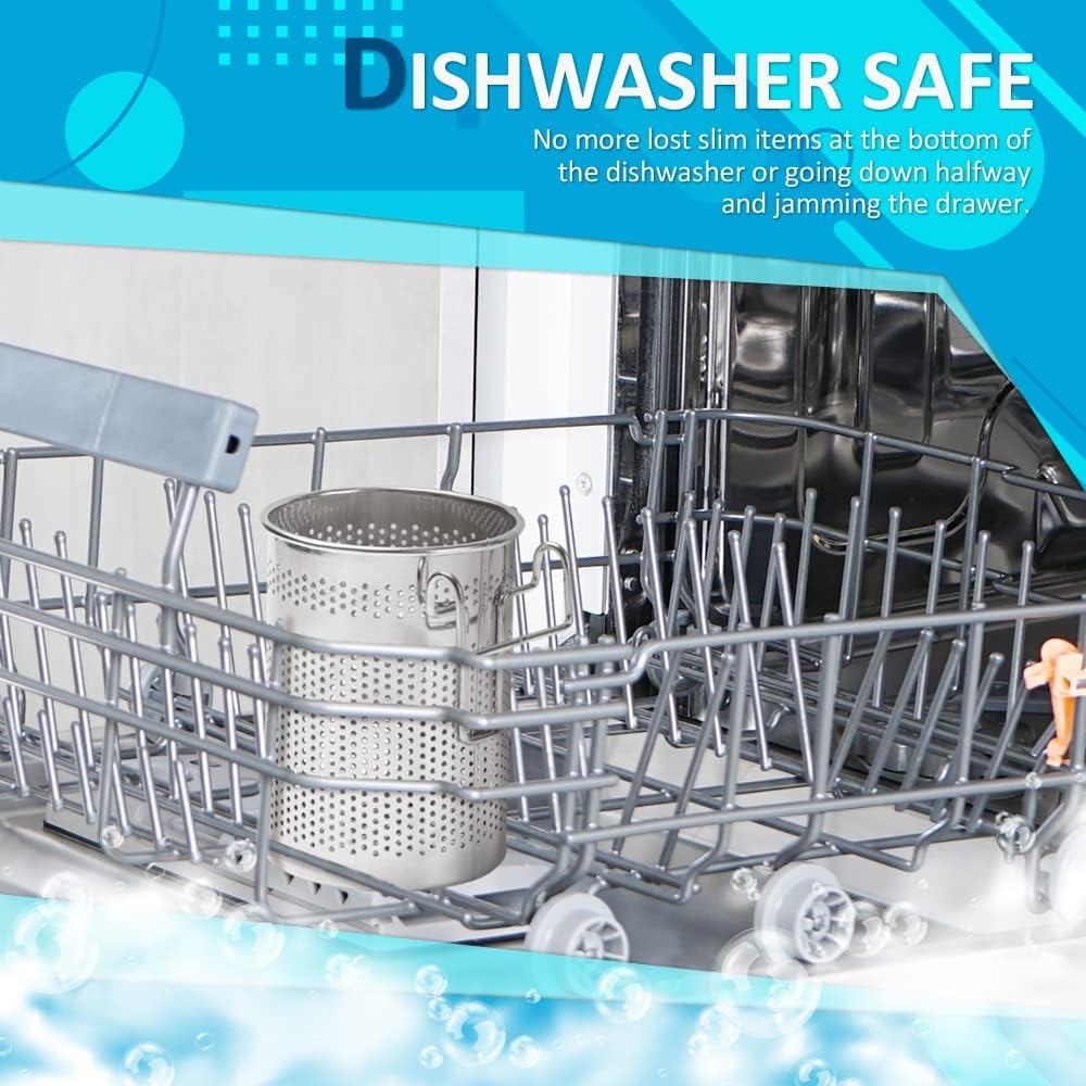 SUS 304 Silverware Basket for Dish Rack, Hanging Utensil Holder